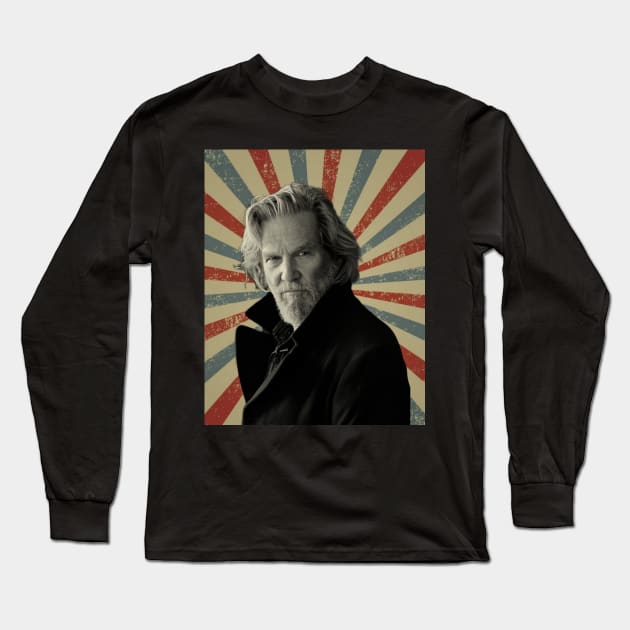 Jeff Bridges Long Sleeve T-Shirt by LivingCapital 